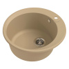 Мойка кварцевый песок накладная 500 х 200мм круглая топаз RUND  EWIGSTEIN