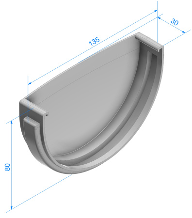 Заглушка желоба DOCKE STANDARD темно-коричневый