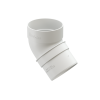 Колено трубы D 80мм/45*  DOCKE STANDARD белый