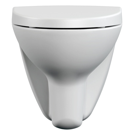 Унитаз подвесной белый PARVA безободковый, сиденье дюропласт, микролифт 345х365х510  CERSANIT