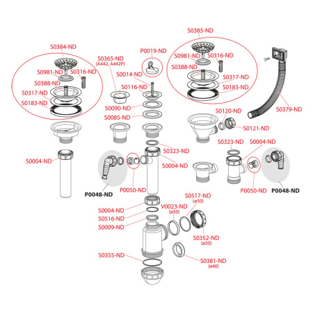 Сифон 50  ALCAPLAST нерж. с носом