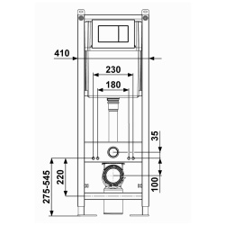 Инсталляция в сборе для унитаза 4 в 1 комплект кнопка, плита, крепление  УКЛАД