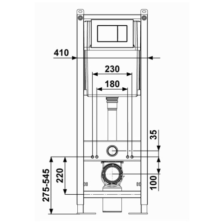 Инсталляция в сборе для унитаза 4 в 1 комплект кнопка, плита, крепление  УКЛАД