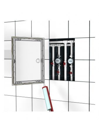Дверца пластиковая с ручкой 200 х 300  ЭВЕНТ