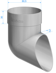 Наконечник 80мм  DOCKE STANDARD темно-коричневый