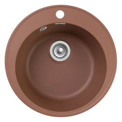 Мойка кварцевый песок накладная 479 х 180мм круглая терракот RUND  EWIGSTEIN