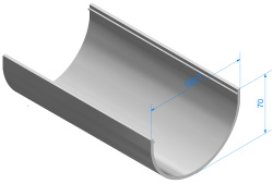 Желоб водосточный  D120мм  DOCKE STANDARD 3 м белый