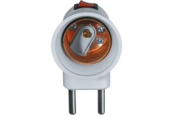 Переходник патрон Е27-вилка с выкл.  NAVIGATOR