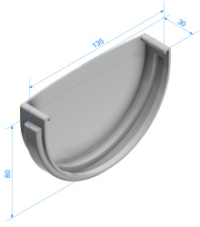 Заглушка желоба DOCKE STANDARD белый
