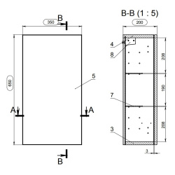 Шкаф для ванной SMART   35 (350х650х200)  CERSANIT