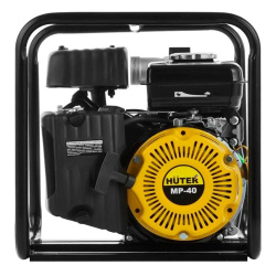 Мотопомпа HUTER МР-40  (2.8л.с,2-х такт дв.,300л/мин,диам вход/выход отв.38мм,высота вс.8м,16кг)