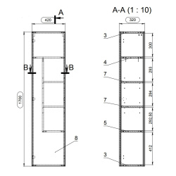 Пенал для ванной SMART   40 (420х1700х320)  CERSANIT