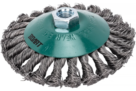 Щетка коническая крученая для УШМ 125мм (пров. 0,5мм)  ВОЛАТ