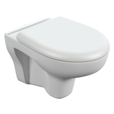 Унитаз подвесной белый NATURE безободковый, дюропласт 365х360х545  CERSANIT