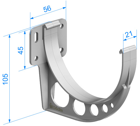 Кронштейн желоба D120мм  DOCKE STANDARD белый