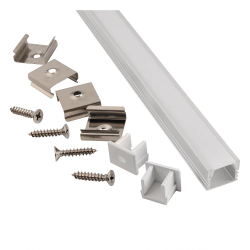 Профиль для свд ленты 16х12мм  2м с крепежем и рассеивателем GENERAL