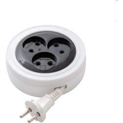 Удлинитель 3 местный  3 метра на рулетке   6А, б/з  ВЕЛЛКОНТ