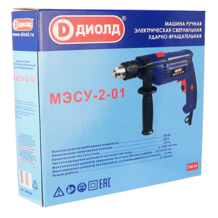 Дрель ударная  ДИОЛД  МЭСУ-2-01 (750 Вт,макс.диам.сверл.25мм)