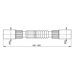 Гофра для сифона 40х40  ALCAPLAST