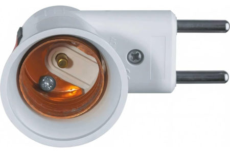 Переходник патрон Е27-вилка с выкл.  NAVIGATOR