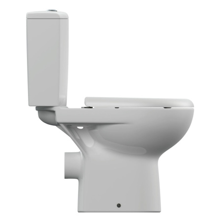 Унитаз белый NATURE компакт, сиденье дюропласт, микролифт, безободковый 660х375х785  CERSANIT