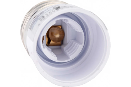 Переходник патрон Е27 на Е14 белый  GENERAL