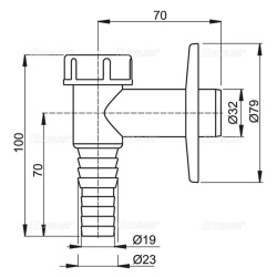 Сифон для стиральной машины 32  ALCAPLAST