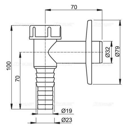 Сифон для стиральной машины 32  ALCAPLAST