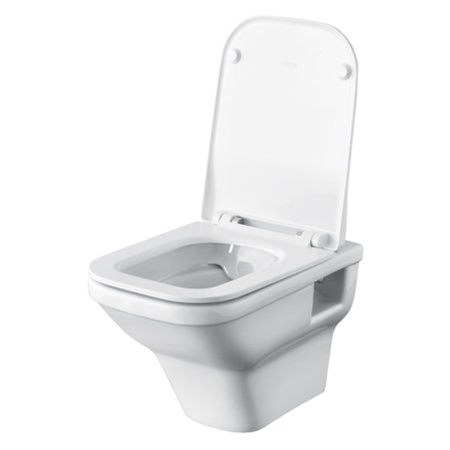 Унитаз подвесной белый ЛАЙН сиденье дюропласт, микролифт 535х345х350  SANTEK