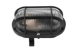 Светильник ПСХ 60 пластик основание, черный с решеткой  ЕВРО