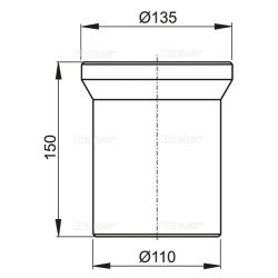 Труба фановая 110 прямая 150мм  ALCAPLAST