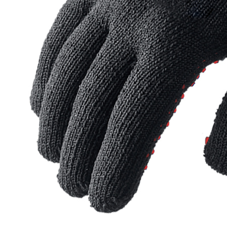 Перчатки "Стойкость к загрязнению утепленные, манжета-крага" хлопок+флис, ПВХ покрытие