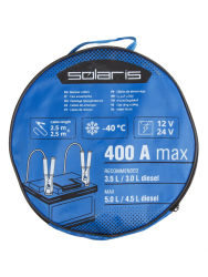 Провода прикуриватели 400А (-40 до + 80 гр.) 2.5м  SOLARIS