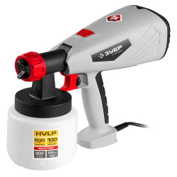 Краскораспылитель электрич  ЗУБР КПЭ-500 (500Вт,0-800мл/мин, 0.8л, сопло 2.6мм)