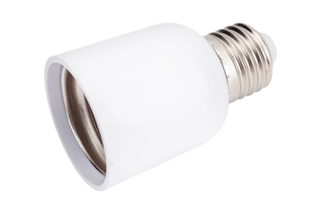 Переходник патрон Е27 на Е40 белый  GENERAL