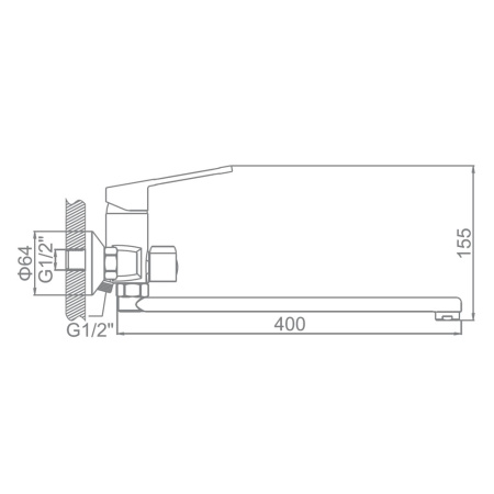 Смеситель ванн.-душ. 35 карт.  LEDEME L-40