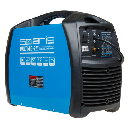 Аппарат сварочный  п/а SOLARIS MULTIMIG-227 (напр.160-240 В, 220А, 3,5 кВт, пров 0.6 - 1мм, 14кг)