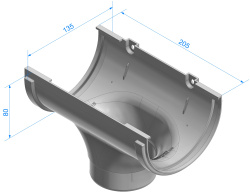 Воронка желоба D120мм  DOCKE STANDARD белый