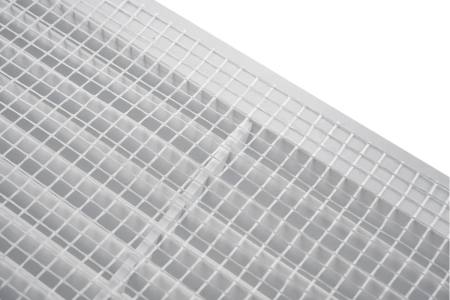 Вент решетка 19 х 19  ЭВЕНТ наклон. с сеткой