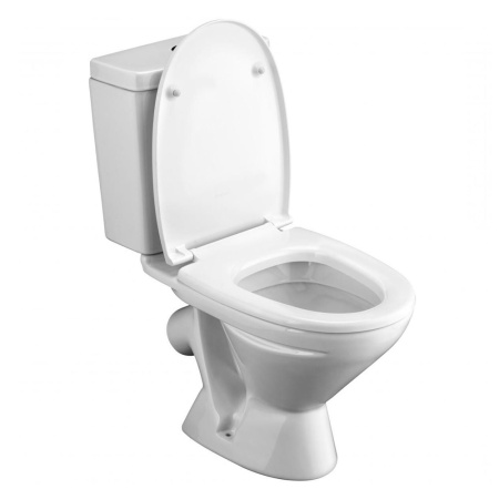 Унитаз белый ЛИГА компакт, сиденье дюропласт 640х340х760  SANTEK