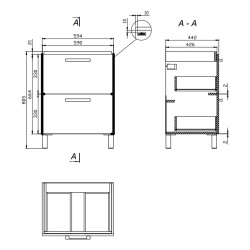 Тумба для ванной MELAR   60 (590х680х446)  CERSANIT