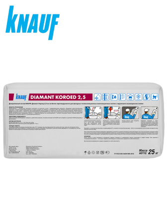 Штукатурка декоративная 25,0кг КОРОЕД 2,5мм цементная  KNAUF Диамант