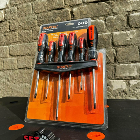 Набор отверток  6 предметов (SL3х100,5,5х150 PZ2х100 PH0х75,1х100,2х125)  STARTUL MASTER