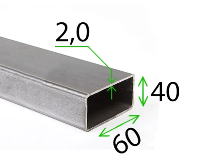 Труба проф   60х  40х  2,0мм  ГОСТ 8645-68