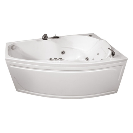 Ванна акриловая угловая белый 1500х  950 БРИЗ с подставкой, экраном, правая  TRITON